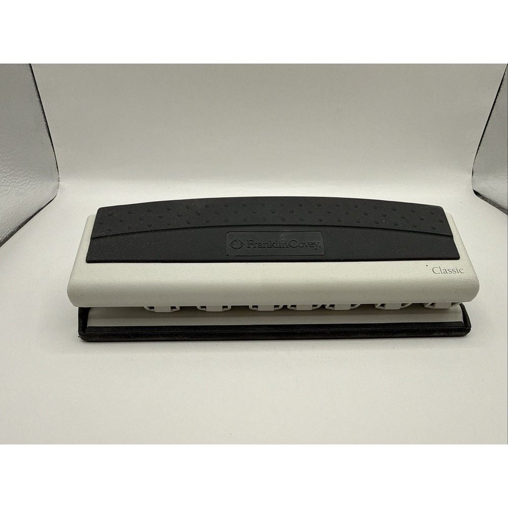 Franklin Covey Classic 7 Hole punch Silver for Planner Binder Tool